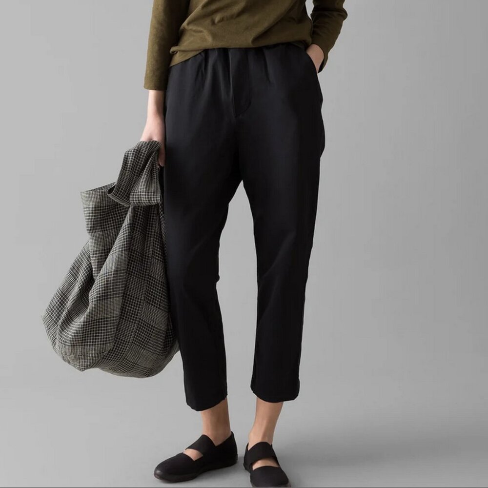 TOAST Gabi Cotton Pull on Trousers Black UK size 4